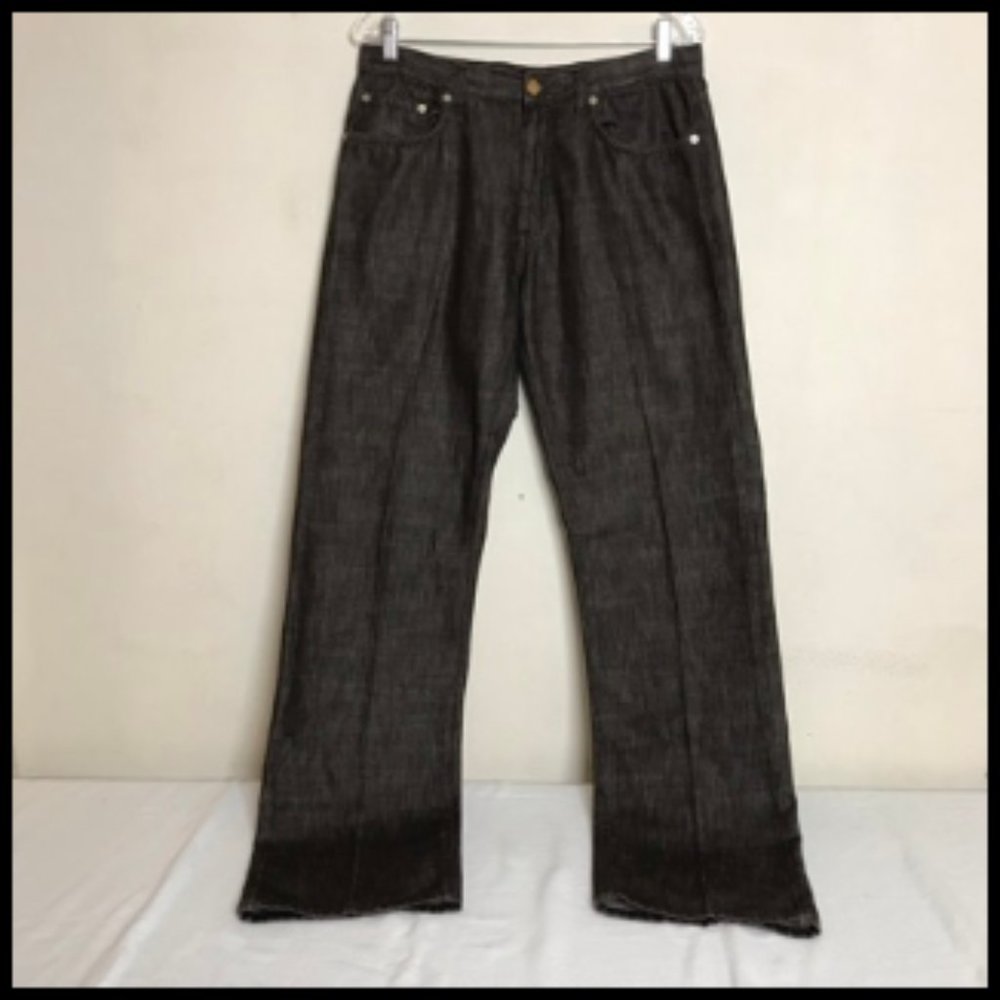 Zegna Made In Italy Brown Classic Fit Regular Rise Mens Jeans Size 33